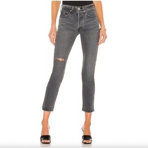 LEVI's Premium 501 SHORT Skinny Women's Jeans - Black 26 X 28